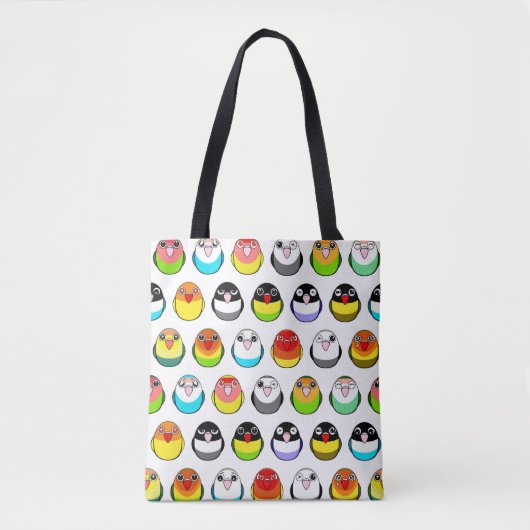 Kleurmutaties van vogels tote bag (Voorkant)