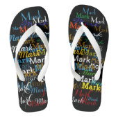 Kleurnamen herhaald | Gepersonaliseerd patroon Teenslippers (Voetbed)