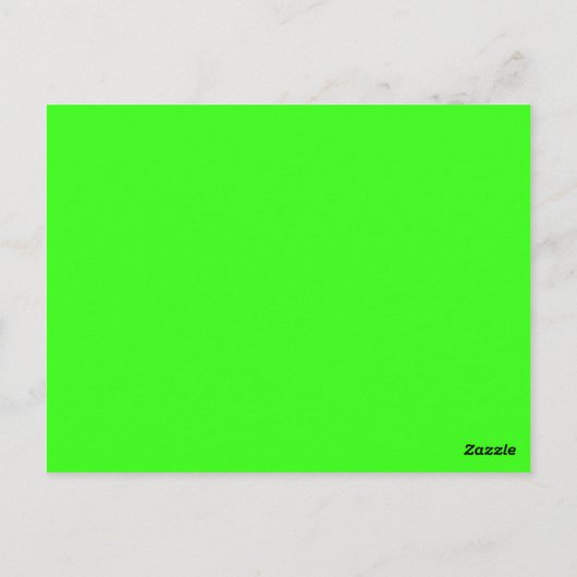 kleurneongroen briefkaart (Achterkant)