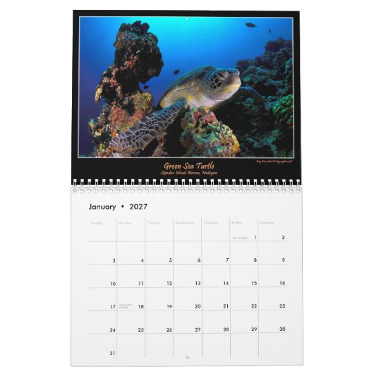 kleuroceanen kalender (Jan 2027)