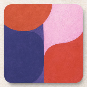 "Kleuronderhandeling" Kleurrijke Abstracte kunst Bier Onderzetter