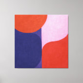 "Kleuronderhandeling" Kleurrijke Abstracte kunst Canvas Afdruk (Voorkant)