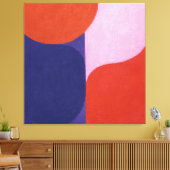 "Kleuronderhandeling" Kleurrijke Abstracte kunst Canvas Afdruk (Insitu (Woonkamer))