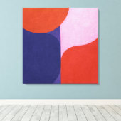 "Kleuronderhandeling" Kleurrijke Abstracte kunst Canvas Afdruk (Insitu (Houten vloer))