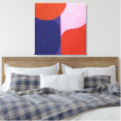 "Kleuronderhandeling" Kleurrijke Abstracte kunst Canvas Afdruk (Insitu (Slaapkamer))