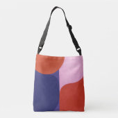 "Kleuronderhandeling" Kleurrijke Abstracte kunst Crossbody Tas (Achterkant)