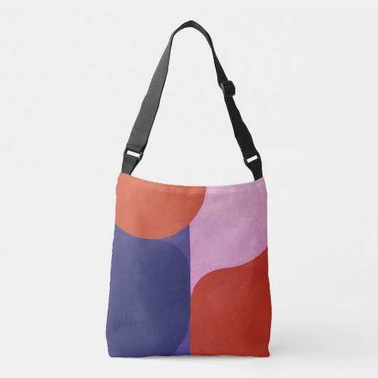 "Kleuronderhandeling" Kleurrijke Abstracte kunst Crossbody Tas (Voorkant)