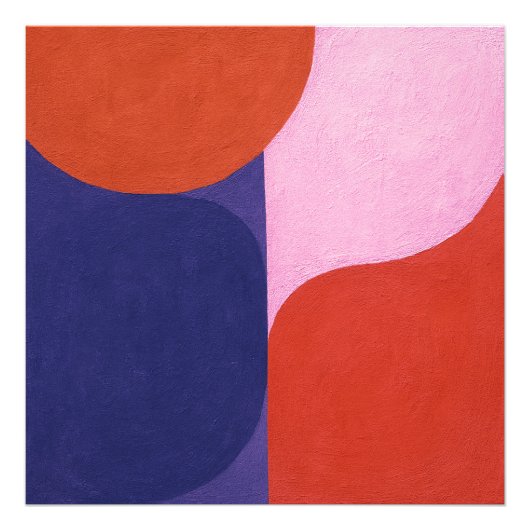 "Kleuronderhandeling" Kleurrijke Abstracte kunst Foto Afdruk (Voorkant)