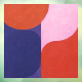 "Kleuronderhandeling" Kleurrijke Abstracte kunst Raamsticker (Vel 3)