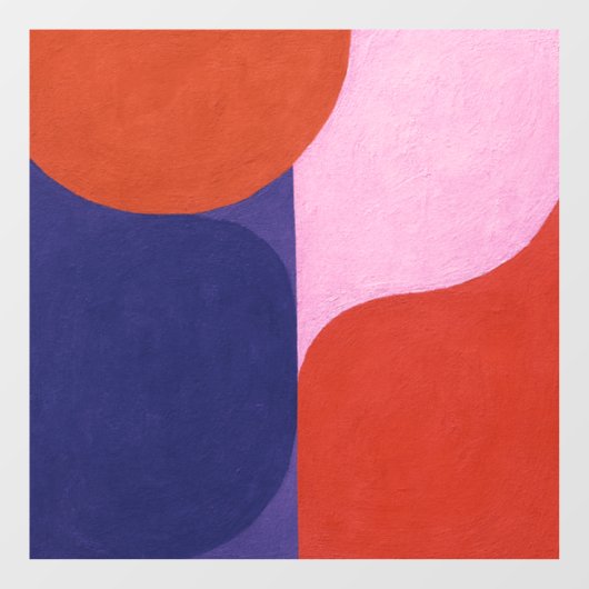 "Kleuronderhandeling" Kleurrijke Abstracte kunst Raamsticker (Vel)