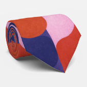 "Kleuronderhandeling" Kleurrijke Abstracte kunst Stropdas (Opgerold)