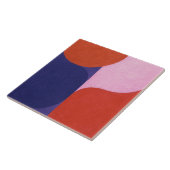 "Kleuronderhandeling" Kleurrijke Abstracte kunst Tegeltje (Zijkant)