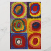 Kleuronderzoek van vierkantscirkels briefpapier (Voorkant)