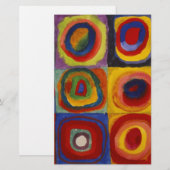 Kleuronderzoek van vierkantscirkels briefpapier (Voorkant / Achterkant)