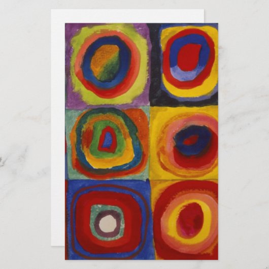 Kleuronderzoek van vierkantscirkels briefpapier (Voorkant / Achterkant)