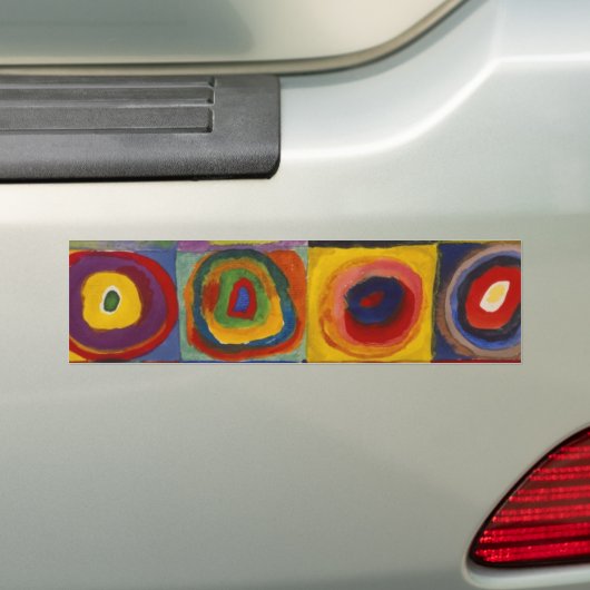 Kleuronderzoek van vierkantscirkels bumpersticker (Op auto)