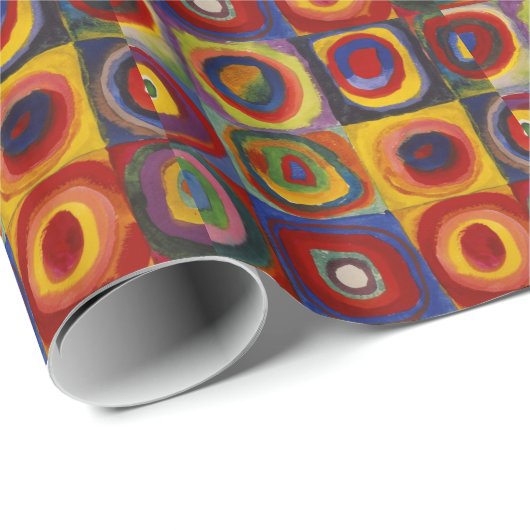 Kleuronderzoek van vierkantscirkels cadeaupapier (Rol Hoek)