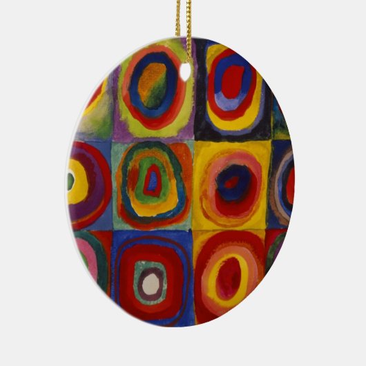 Kleuronderzoek van vierkantscirkels keramisch ornament (Rechts)