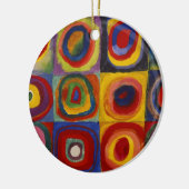 Kleuronderzoek van vierkantscirkels keramisch ornament (Links)