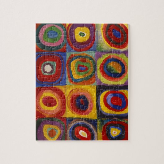 Kleuronderzoek van vierkantscirkels legpuzzel (Verticaal)