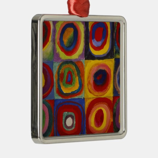 Kleuronderzoek van vierkantscirkels metalen ornament (Rechts)