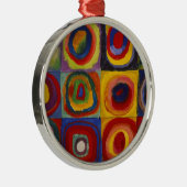 Kleuronderzoek van vierkantscirkels metalen ornament (Rechts)