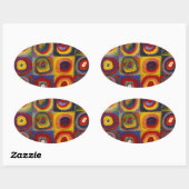 Kleuronderzoek van vierkantscirkels ovale sticker (Vel)