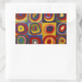 Kleuronderzoek van vierkantscirkels rechthoekige sticker (Tas)