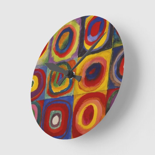 Kleuronderzoek van vierkantscirkels ronde klok (Hoek)