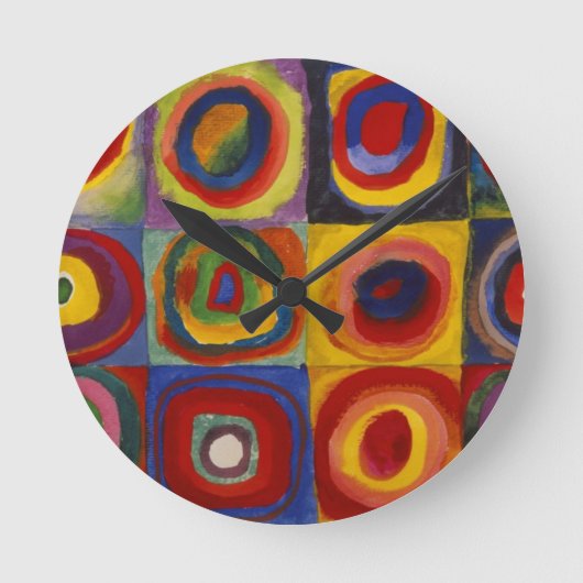 Kleuronderzoek van vierkantscirkels ronde klok (Voorkant)