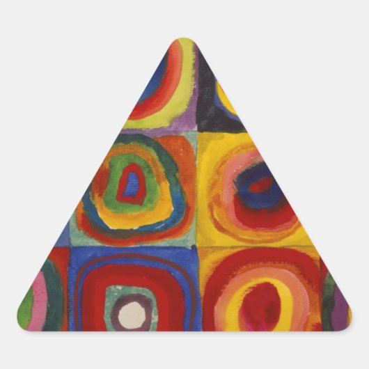 Kleuronderzoek van vierkantscirkels sticker (Voorkant)