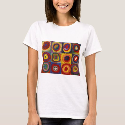 Kleuronderzoek van vierkantscirkels t-shirt (Voorkant)