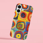 Kleuronderzoek | Wassily Kandinsky iPhone 16 Hoesje<br><div class="desc">Kleurenstudie, vierkanten met concentrische cirkels (1913) | Wassily Kandinsky’s Color Study: Squares with Concentric Circles is een levendige verkenning van kleur en vorm, met een raster van vierkanten gevuld met concentrische cirkels in een reeks van gedurfde en contrasterende tinten. Elk vierkant bevat unieke kleurencombinaties, waardoor een visueel ritme en harmonie...</div>