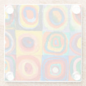 Kleuronderzoek | Wassily Kandinsky Glazen Onderzetter (Achterkant)