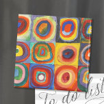 Kleuronderzoek | Wassily Kandinsky Magneet<br><div class="desc">Kunstschilderij met de titel Color Study,  Squares with Concentric Circles (1913) van de Russische kunstenaar Wassily Kandinsky. Origineel kunstwerk is een kleurrijk abstract onderzoek gemaakt met waterverf,  gouache en crayon op papier. Gebruik de ontwerphulpmiddelen om douanetekst toe te voegen of het afbeelding te personaliseren.</div>