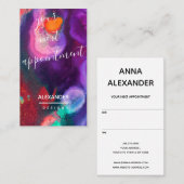 Kleurontwaking | Abstract Expressionistisch Ontwer Afsprakenkaartje (Voorkant / Achterkant)