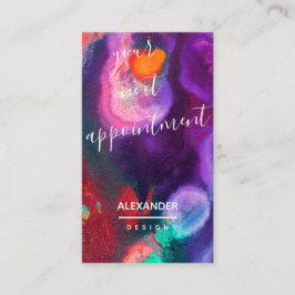 Kleurontwaking | Abstract Expressionistisch Ontwer Afsprakenkaartje
