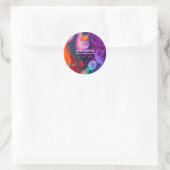 Kleurontwaking | Abstract Expressionistisch Ontwer Ronde Sticker (Tas)