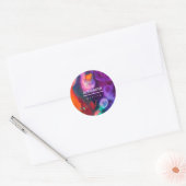 Kleurontwaking | Abstract Expressionistisch Ontwer Ronde Sticker (Envelop)