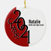 Kleuroptiefoto afstuderen Klasse 2021 Keramisch Ornament (Achterkant)