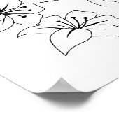 Kleurpagina van Hummingbird en Flowers Poster (Hoek)