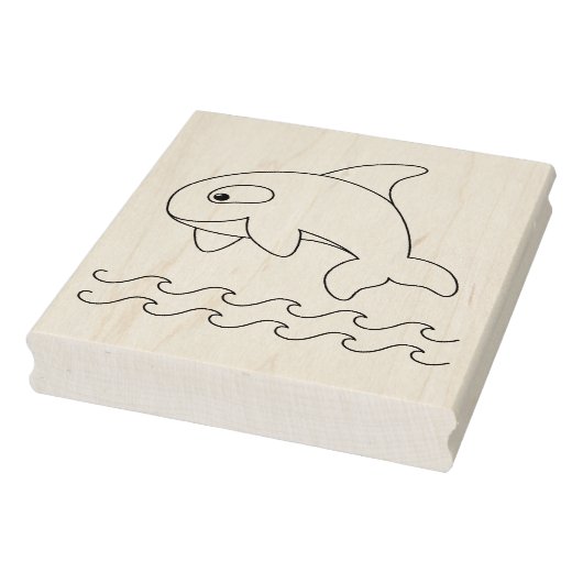 Kleurpagina voor orca-walvis rubberstempel (Stempel)