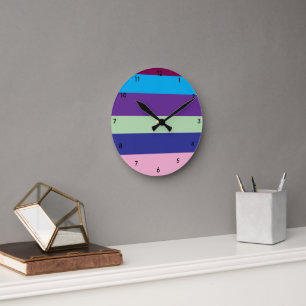 Kleurpalet Acryl Wandklok in Vintage Harmonie