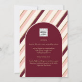 Kleurpalet bordeauxroze goud bruiloft kaart (Achterkant)