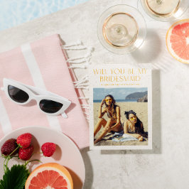 Kleurpalet Foto Bridesmaid Voorstelkaart Kaart