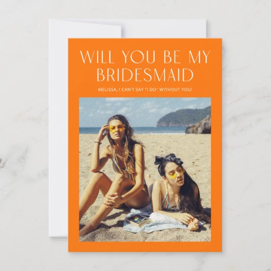 Kleurpalet Foto Wees Mijn Bruidsmeisje Voorstelkaa Kaart (Voorkant)