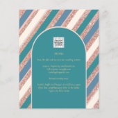 Kleurpalet Groen-champagne roze goud bruiloft Flyer (Achterkant)