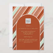 Kleurpalet Kaneel Salie Terracotta Bruiloft Kaart (Achterkant)