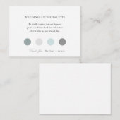 Kleurpalet klassieke bruiloft informatiekaartje (Voorkant / Achterkant)