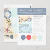 Kleurpalet sjabloon voor strand kust door LeahG Briefkaart (Voorkant / Achterkant)